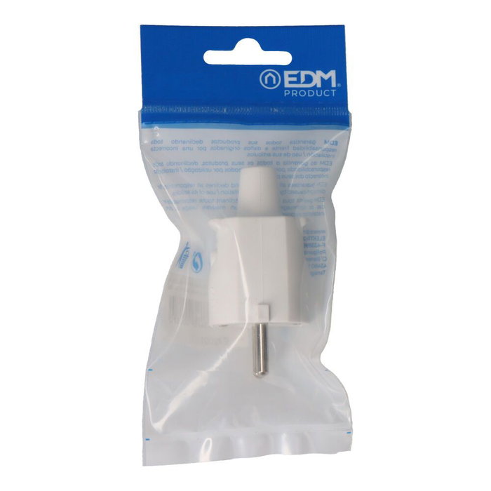 Edm Fiche en caoutchouc 10/16A 250V IP44 blanche