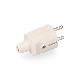 Edm Fiche mâle en caoutchouc blanche 10/16A 250V IP44