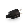 Edm Fiche en caoutchouc noire 10/16A 250V IP44 4,8mm