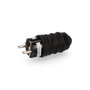 Edm Fiche en caoutchouc 16A 250V type F 4,8mm IP44 noire