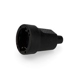 Edm Base aérienne en gomme noire 10/16A 250V IP44 4,8mm