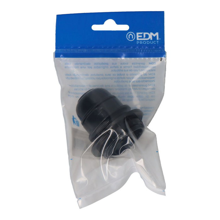 Edm Portalampes semi-vissé avec rosace E-27 noir