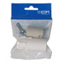 Solera Porte-lampe en porcelaine E14 et ampoule bougie courte blanche
