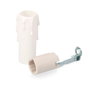 Solera Douille E14 en porcelaine et ampoule vela mediana blanche