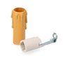 Solera Porte-ampoule E14 porcelaine + bougie médium crème (emballé)
