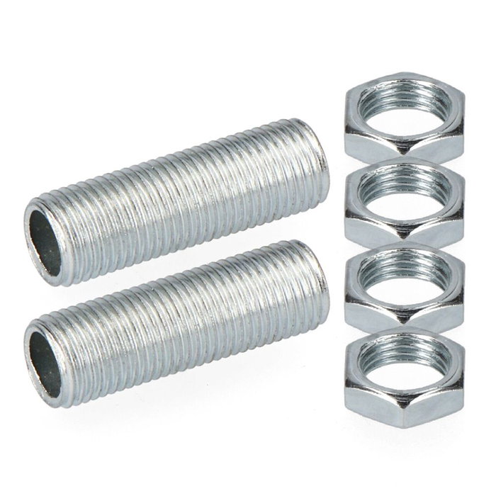 Edm 2 filetages 30 mm avec 4 écrous métriques 10/100 en acier Edm 2 filetages 30 mm avec 4 écrous métriques 10/100 en acier