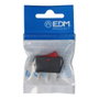 Edm Interrupteur lumineux encastrable étroit 16a noir