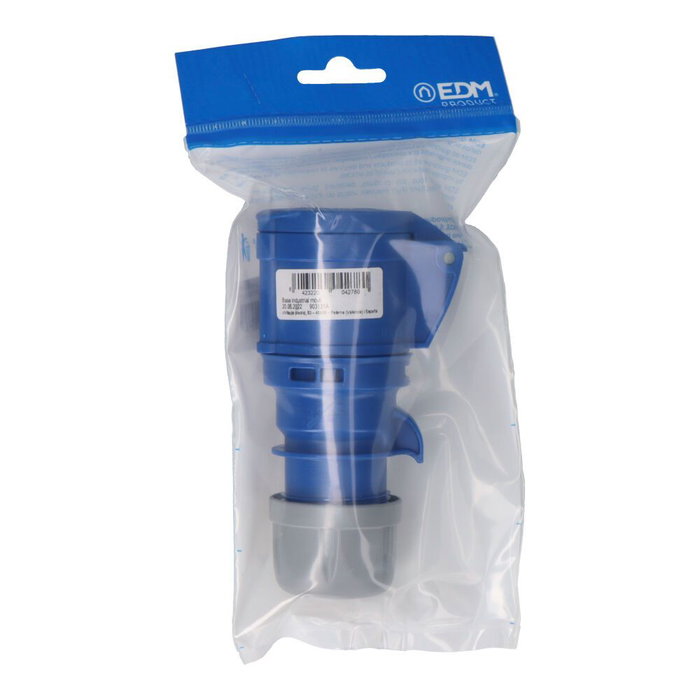 EDM Product Socle de prise CETAC 16 A Bleu/Blanc avec couvercle