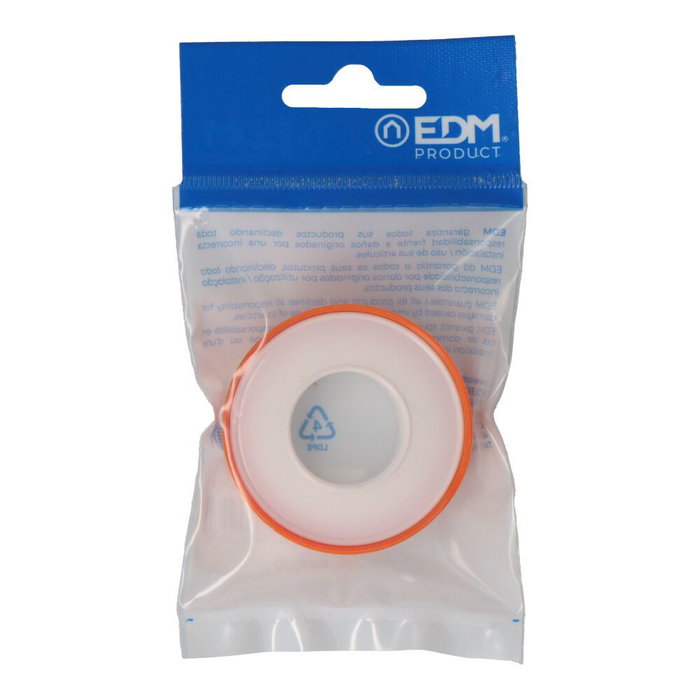 Edm Cinta de PTFE blanc 12 mm x 12 m, 70 micras