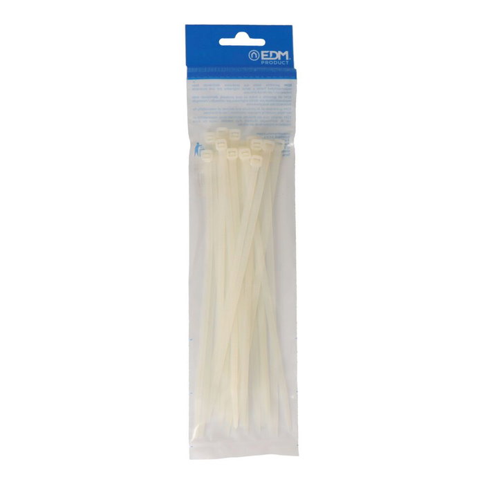 Edm Bridas de 4,6 x 203 mm, blanc, sachet de 25 unités Edm Bridas de 4,6 x 203 mm, blanc, sachet de 25 unités