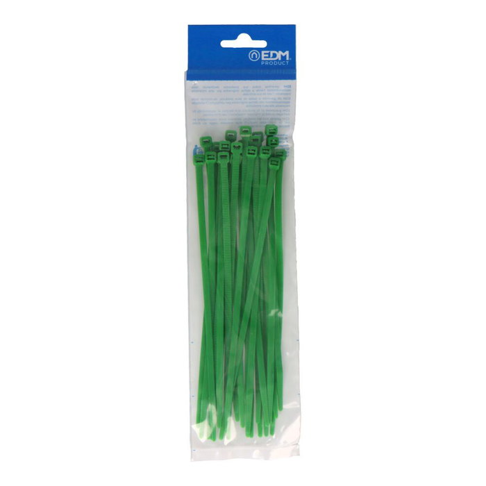 Edm Bridas vertes 4,6 x 203 mm en nylon, sac de 25 unités Edm Bridas vertes 4,6 x 203 mm en nylon, sac de 25 unités