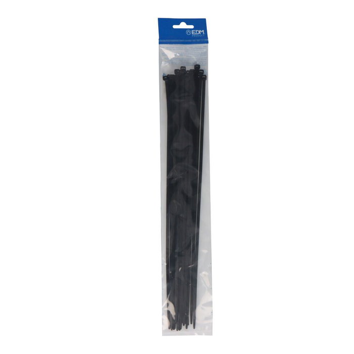 Edm Colliers de serrage en nylon noir 385 x 4,8 mm, 25 pièces Edm Colliers de serrage en nylon noir 385 x 4,8 mm, 25 pièces