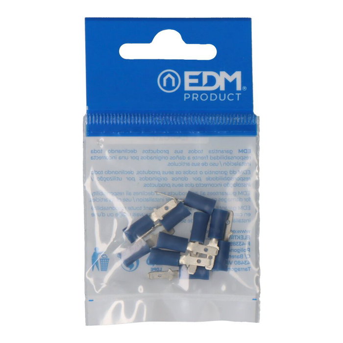 Edm Terminal faston pré-isolé mâle 2,8 mm, blister de 10 unités Edm Terminal faston pré-isolé mâle 2,8 mm, blister de 10 unités