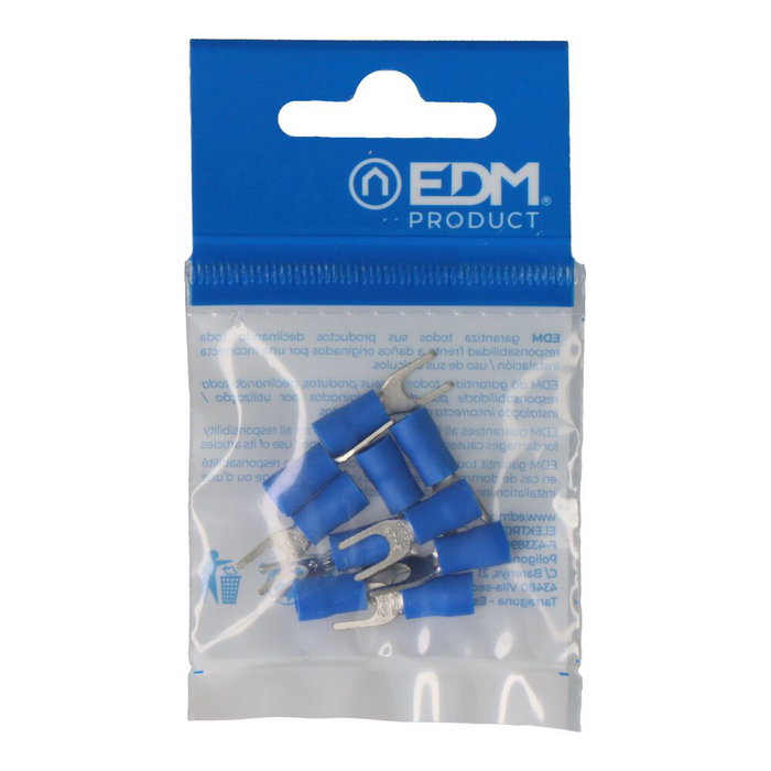 Edm Terminal pré-isolé à fourche PVC, blister de 10 unités Edm Terminal pré-isolé à fourche PVC, blister de 10 unités