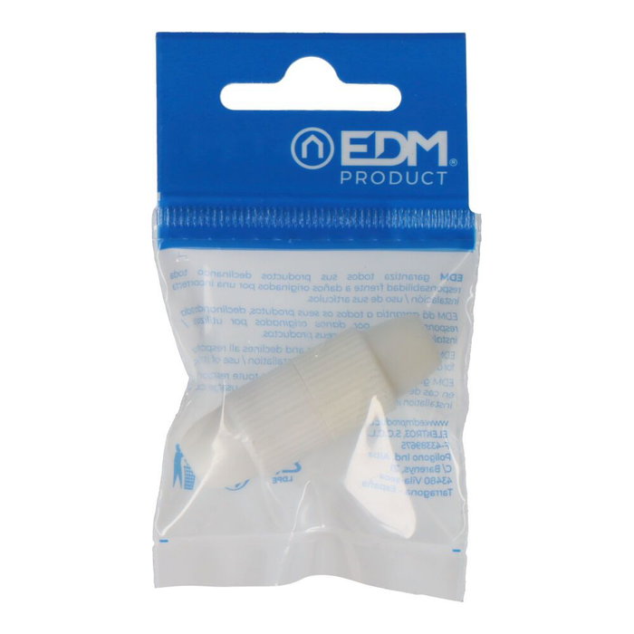 Edm Empalmador coaxial 9,5mm Blanco Edm Empalmador coaxial 9,5mm Blanco