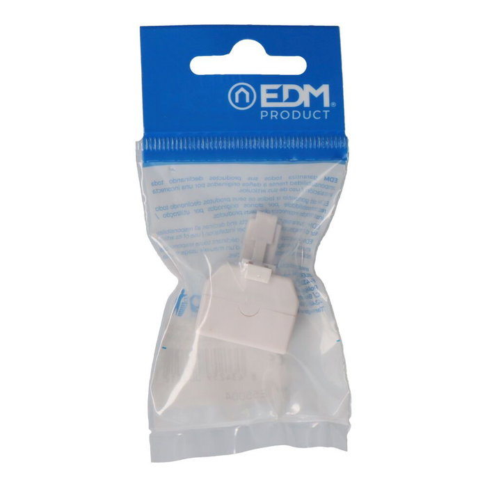 Edm Adaptateur téléphone sortie double blanc Edm Adaptateur téléphone sortie double blanc