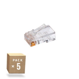Prise Téléphone 8 Voies Adsl Emballée Cat.5 (Lot de 5)