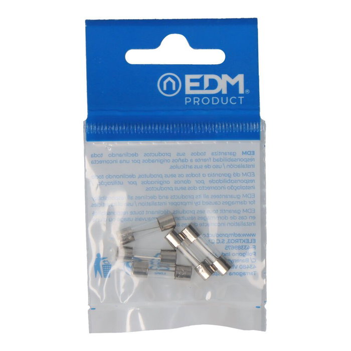 Edm Fusible 5 x 20 mm 10 A, Lot de 5 unités Edm Fusible 5 x 20 mm 10 A, Lot de 5 unités