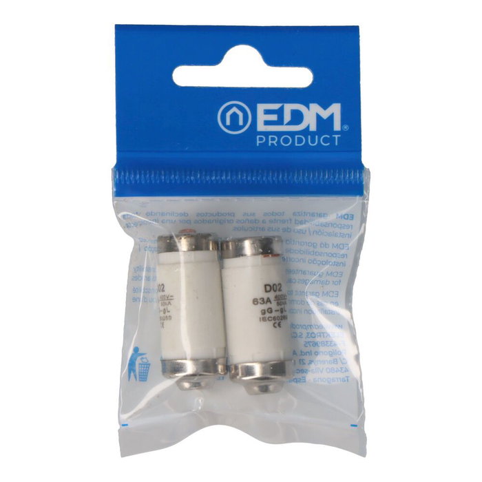 Edm Fusible Neozed D 02 63 A (Lot de 2) Edm Fusible Neozed D 02 63 A (Lot de 2)