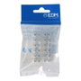 Edm Réglette de connexion 4 mm à 6 mm, 12 connecteurs, blanche