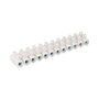Edm Reglette de connexion 25 mm, 12 connecteurs, blanche