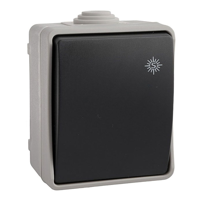 Solera Conmutateur étanche IP44 16A 250V Polipropylène gris noir Réf. Estanco Solera Conmutateur étanche IP44 16A 250V Polipropylène gris noir Réf. Estanco