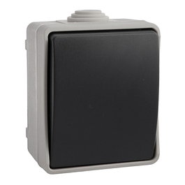 Solera Pulsateur étanche IP44 10A 250V Gris/noir pour montage en surface