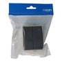 Solera Interrupteur double étanche IP44 16A 250V - Double commutateur extérieur gris/noir