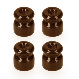 Edm Aislador pour câble torsadé marron porcelaine Ø 15,5 x 18 mm lot de 4