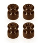 Edm Aislador pour câble torsadé marron porcelaine Ø 15,5 x 18 mm lot de 4