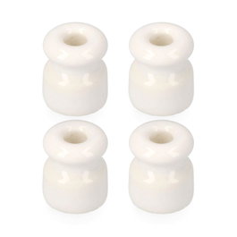 Edm Aislador pour câble torsadé blanc en vrac (4 unités) ø 15,5 x 18 mm porcelaine