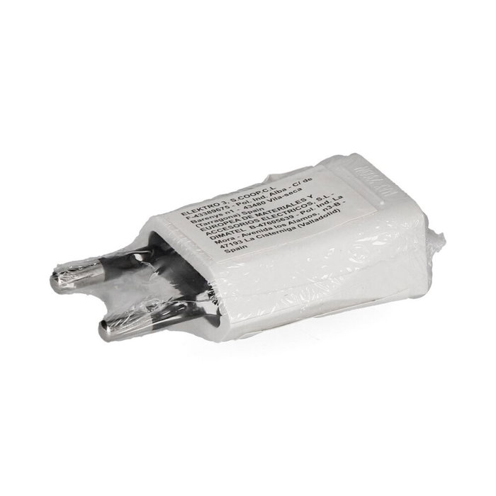 Edm Clavija 10a 250v blanca 4mm (retractilada) edm