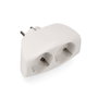 Edm Adaptateur double 2p+t type F, 16A 250V, blanc