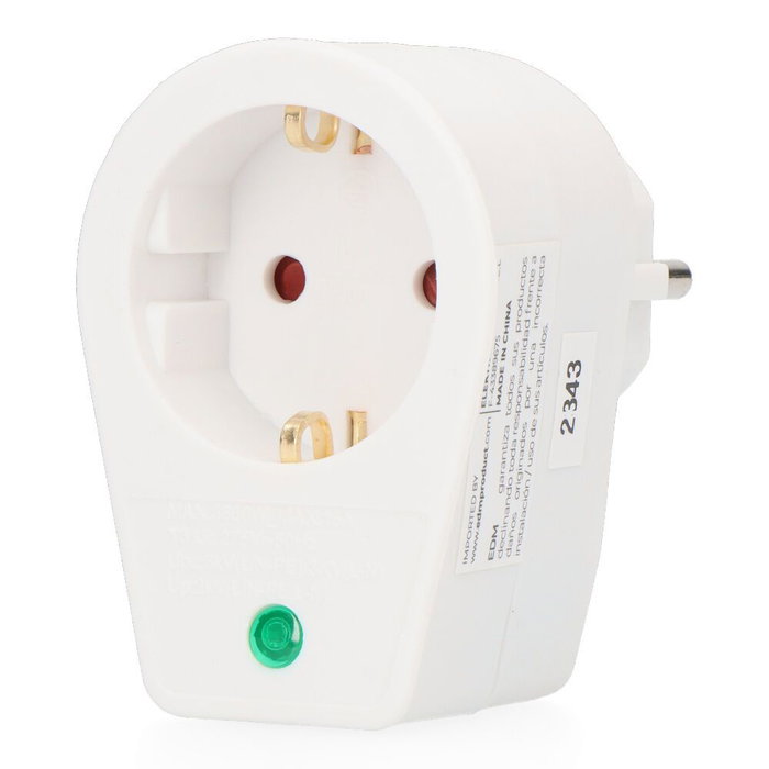 Adaptateur pour Prises EDM R40049 Thermoplastique 250 V 10 A