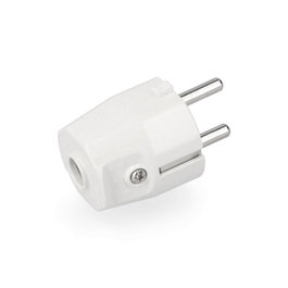 Edm Fiche mâle de type F 10/16A t/tl 4,8mm blanche