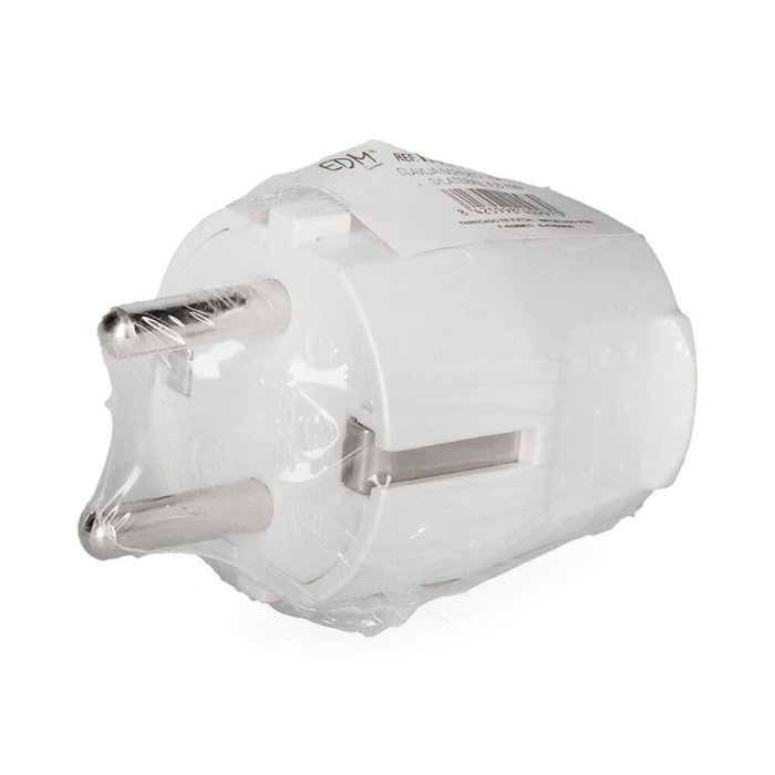 Edm Fiche de type F 10/16A 4,8mm blanc