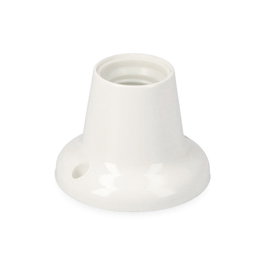 Edm Porte-lampe blanc E27 socle droit