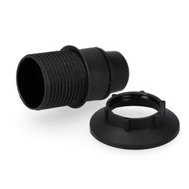 Solera Porte-lampe E14 semi-vissé noir avec rondelle