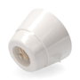 Edm Portalampas E27 en porcelaine blanc, socle droit, retractilado
