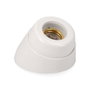 Edm Porte-lampe E27 à culot courbe en porcelaine blanche