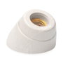 Edm Porte-lampe E27 à culot courbe en porcelaine blanche