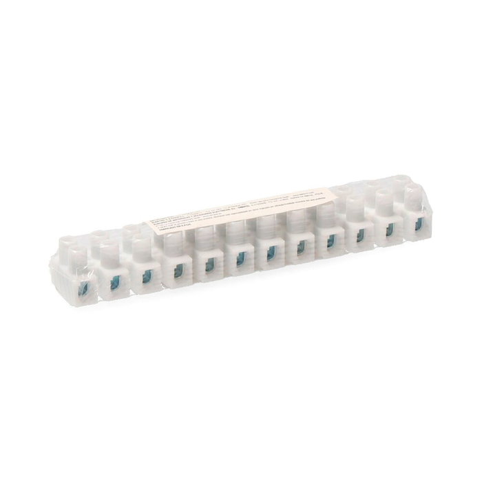 Edm Réglette de connexion 4 mm à 6 mm, 12 connecteurs, blanche Edm Réglette de connexion 4 mm à 6 mm, 12 connecteurs, blanche