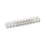 Edm Réglette de connexion 4 mm à 6 mm, 12 connecteurs, blanche