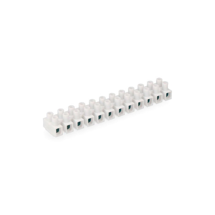 Edm Réglette de connexion 10 mm, 12 connecteurs, blanche Edm Réglette de connexion 10 mm, 12 connecteurs, blanche