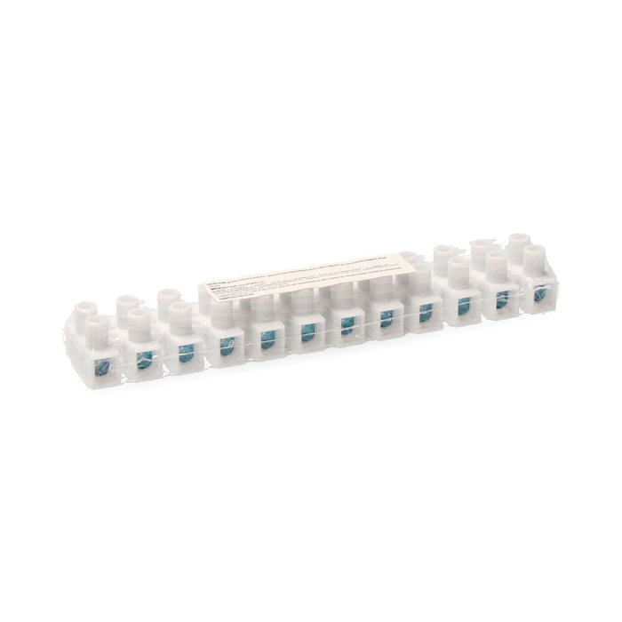 Edm Réglette de connexion 10 mm, 12 connecteurs, blanche Edm Réglette de connexion 10 mm, 12 connecteurs, blanche