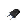 Pack de 2 fiches européennes bipolaires noires 10A 4mm 250V