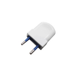 Pack de 2 clavijas européennes bipolaires blanches 10A 250V 4mm