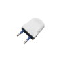 Pack de 2 clavijas européennes bipolaires blanches 10a 4mm 250v
