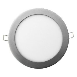 Edm Downlight LED encastrable rond 20 W lumière froide 6400 K chromé ø22,5 cm