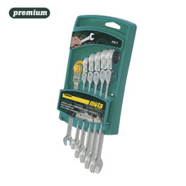 Mota Herramientas Jeu de 6 clés mixtes articulées avec cliquet 8-17 mm